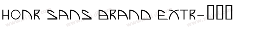 HONR sans Brand Extr字体转换
